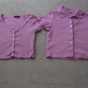 2 pink Brandy Melville tops